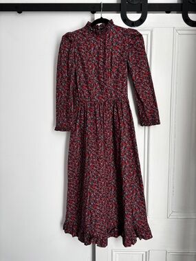 O Pioneers Clara Dress Floral Long Sleeve Midi Dress Size 6